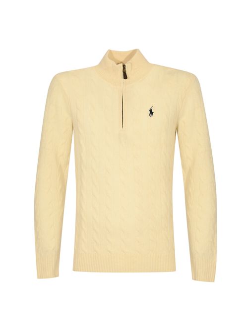 Dolcevita con zip in lana e cashmere Natural POLO RALPH LAUREN | 710876766001